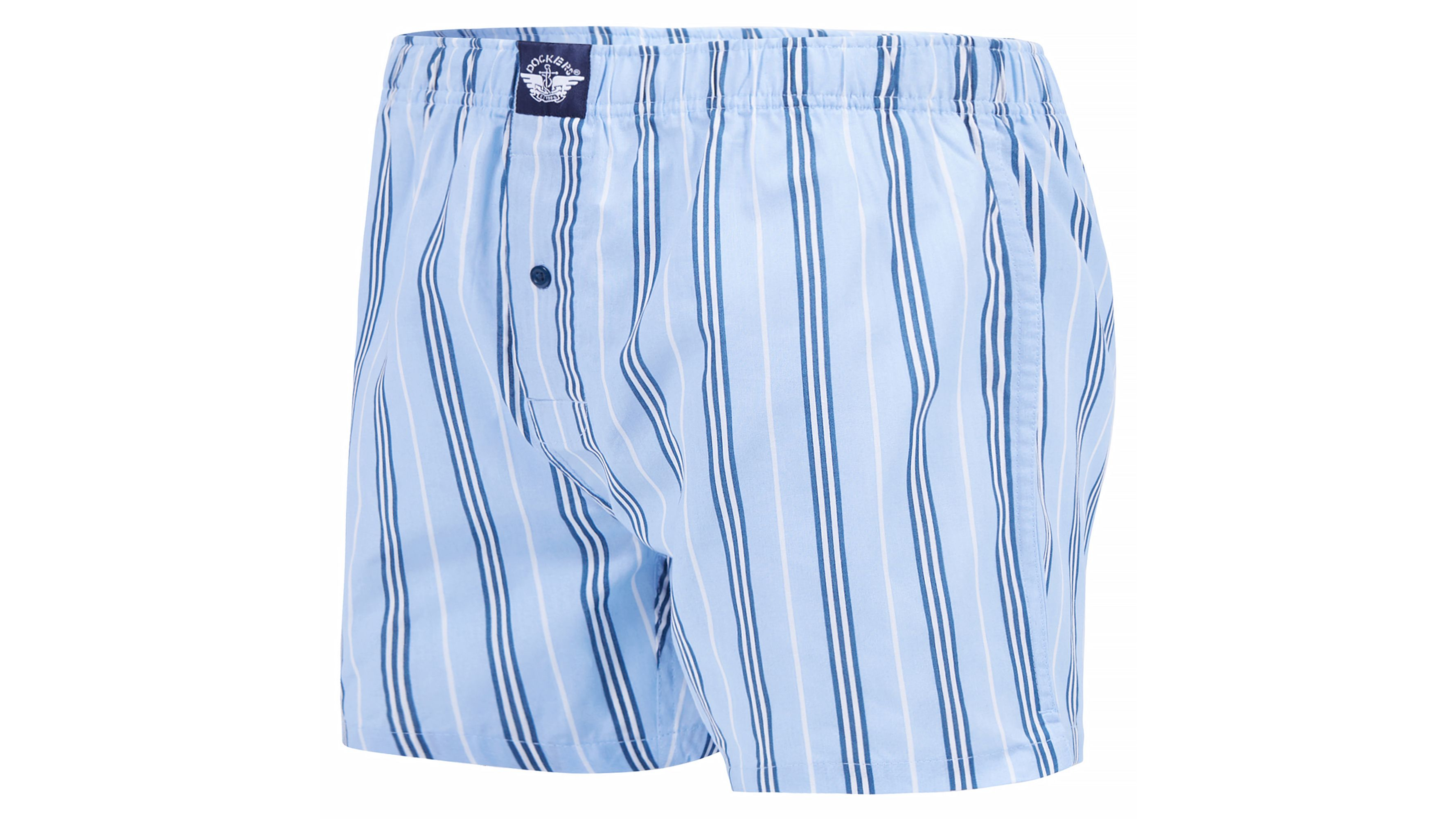 Boxer Short - Blue Stripe Cotton