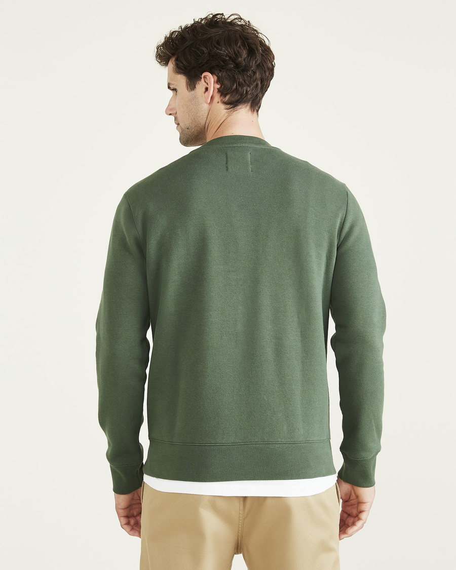 Back view of model wearing Cilantro Crewneck Sweatshirt, Regular Fit.