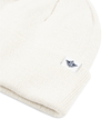 View of  Cream Double Knit Recycled Fisherman Beanie.