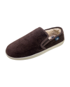 Front view of  Dark Brown Twin-Gore Slip On Corduroy Slippers.