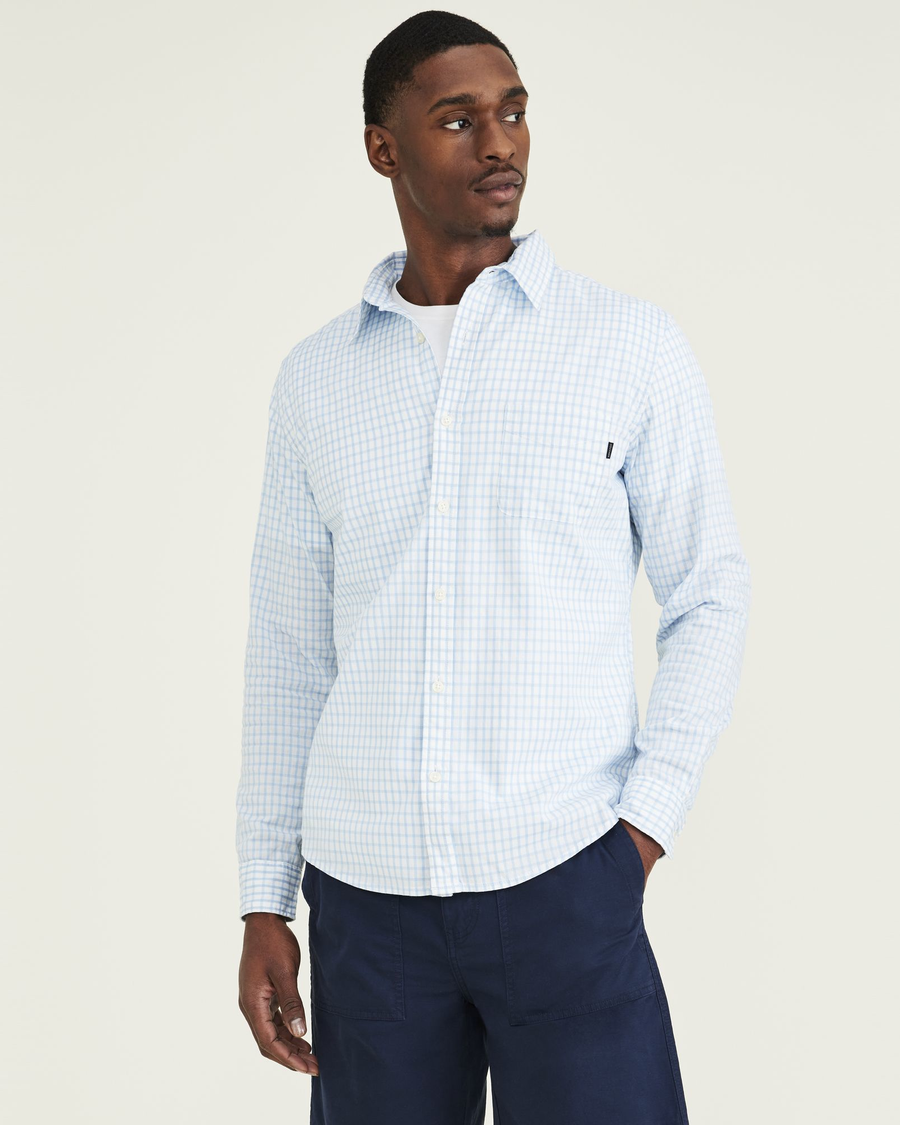 Front view of model wearing El Morro Blue Bell Original Button Up, Slim Fit.