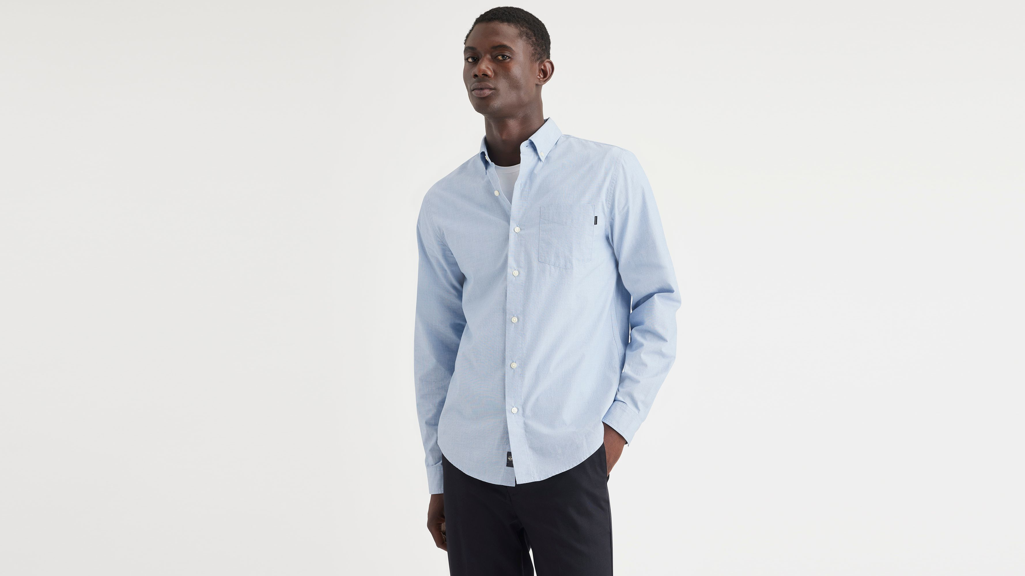 Essential Button-Up Shirt, Classic Fit Dockers Essential Button-Up Shirt, Classic Fit Dockers