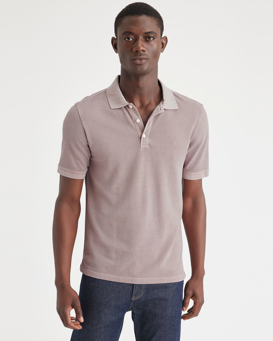 Front view of model wearing Fawn Original Polo, Slim Fit.