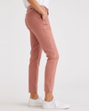 Side view of model wearing Fawn Weekend Chinos, Slim Fit.