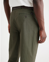 View of model wearing Green Crisp Original Chinos, Relaxed Tapered Fit.
