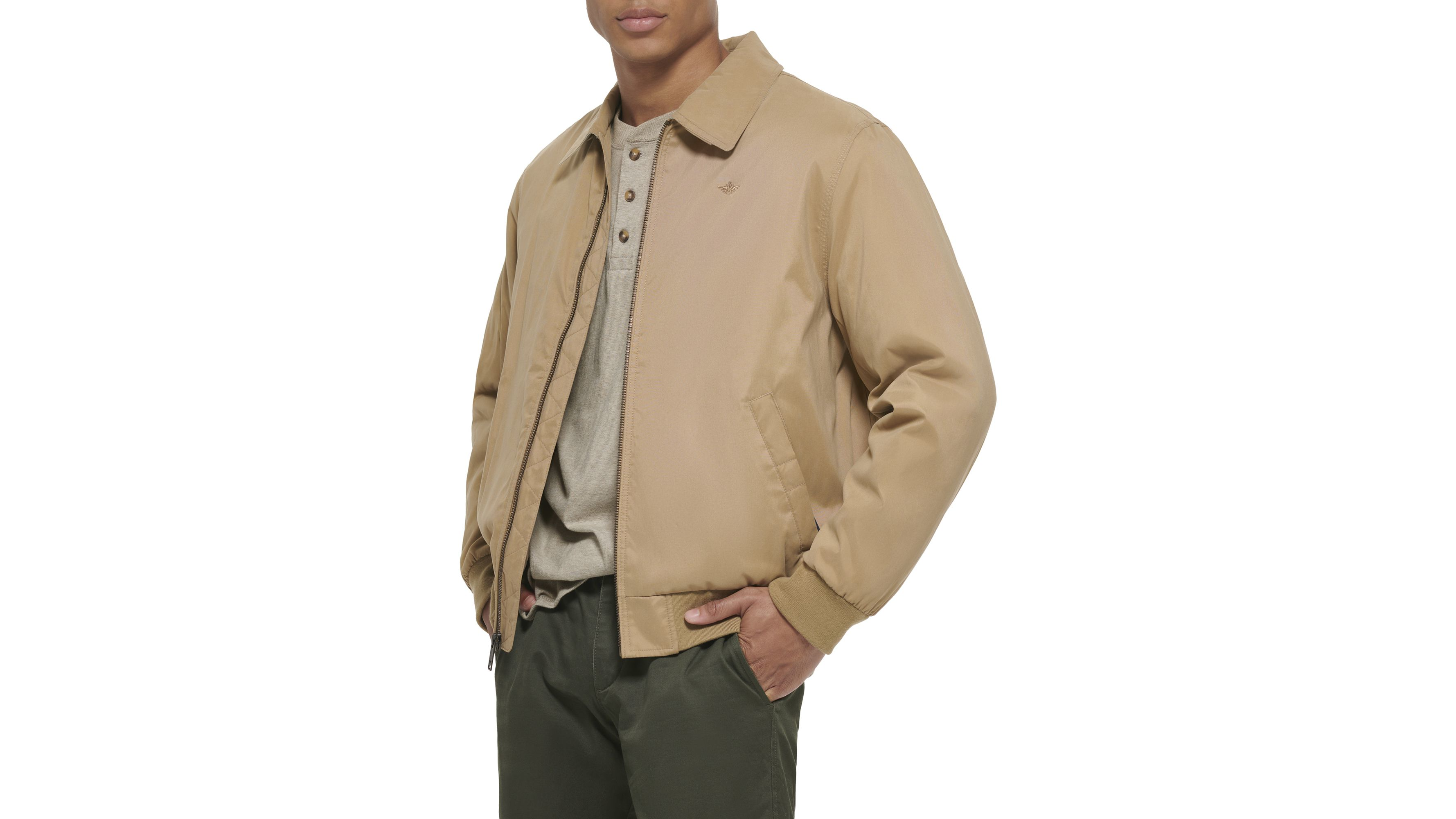 Microtwill Relaxed Laydown Collar Bomber