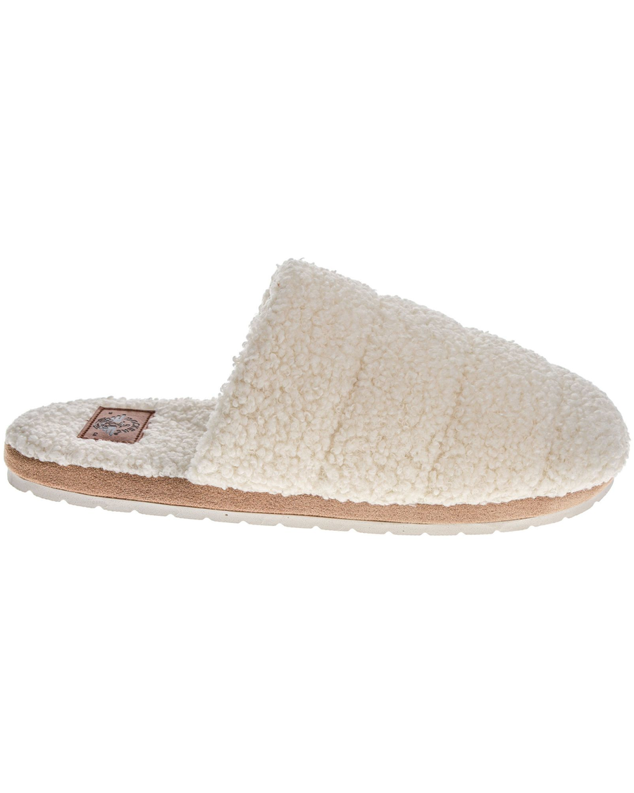 View of  Ivory Quilted Micro-Sherpa Scruff Slip-On.