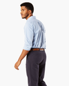 Back view of model wearing Mateo Delft Signature Comfort Flex Shirt, Classic Fit.