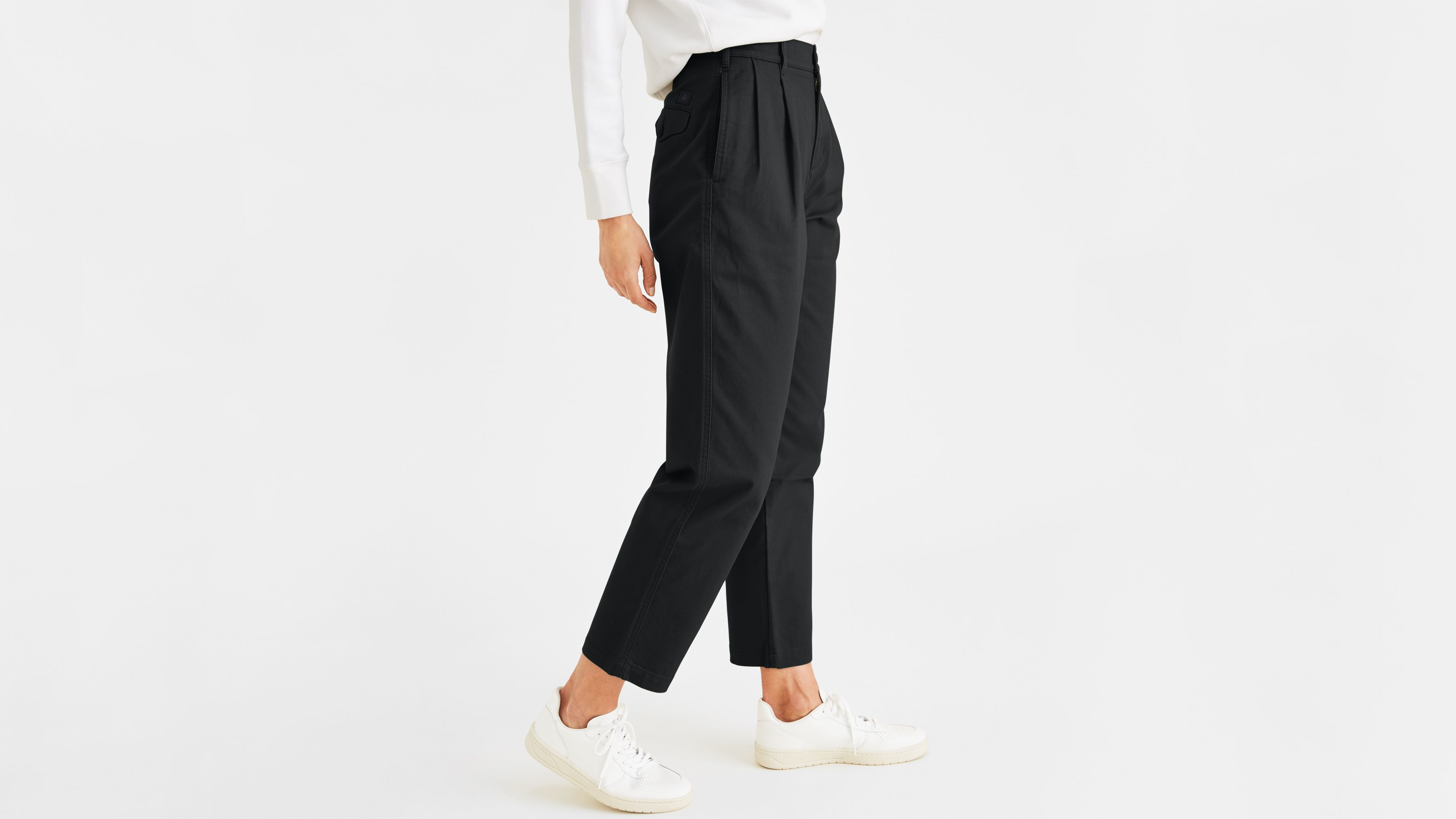 Original Khakis, Pleated, High Waisted Tapered Fit