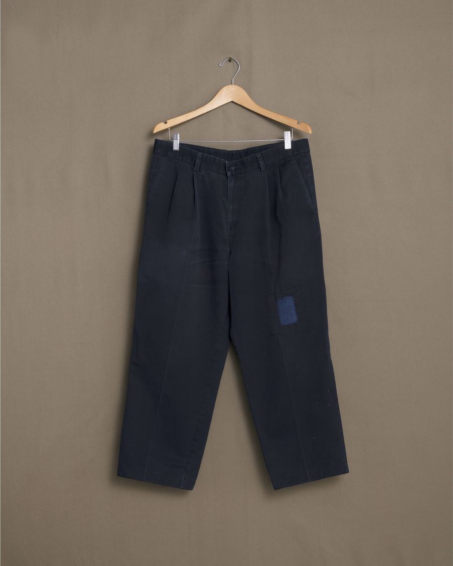 Front view of model wearing Navy Denim on Navy Chinos 1 - 33 x 26.