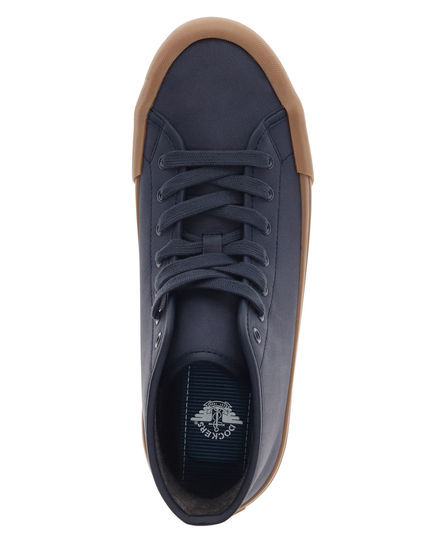 View of  Navy / Gum Forbes High Top Sneakers.