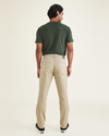 Back view of model wearing New British Khaki Jean Cut Pants, Athletic Fit.