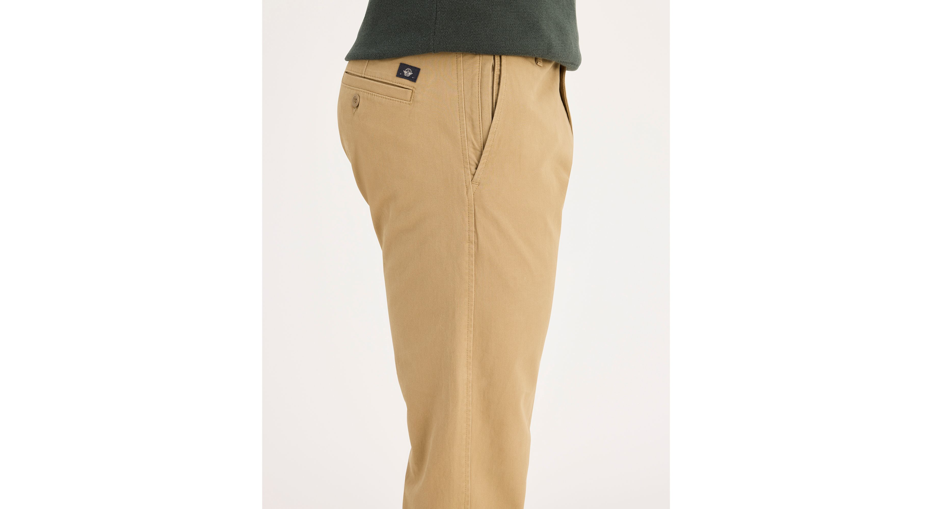 dockers athletic fit dress pants Dockers Men's Athletic Fit Signature Khaki Lux Cotton Stretch Pants, Navy, 30W x 30L at Amazon Men's Clothing store