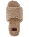 View of  Oatmeal Luxe Sherpa One Band Slide.