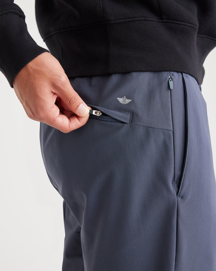 View of model wearing Ombre Blue Go Jogger, Slim Tapered Fit with Airweave.