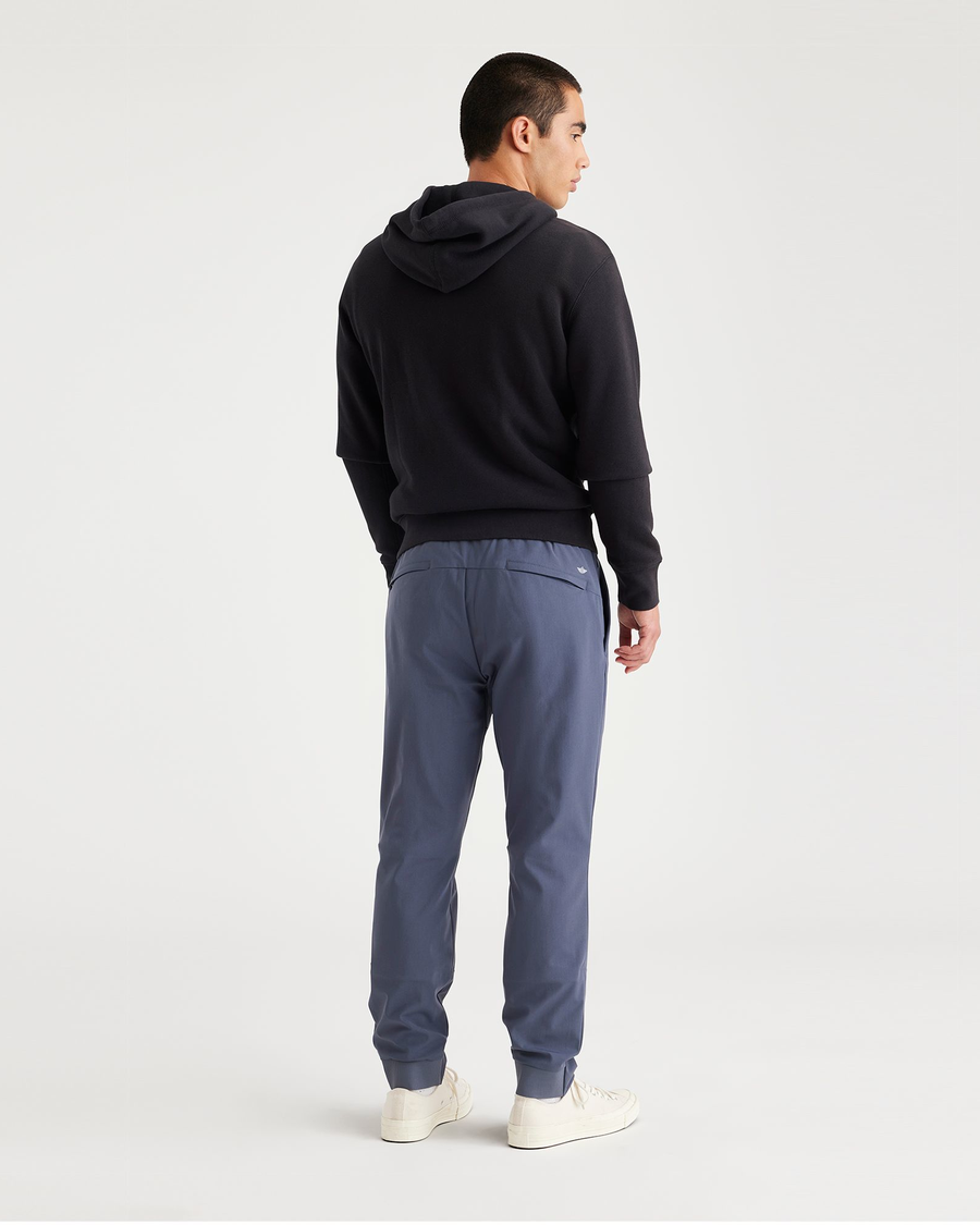 Back view of model wearing Ombre Blue Go Jogger, Slim Tapered Fit with Airweave.