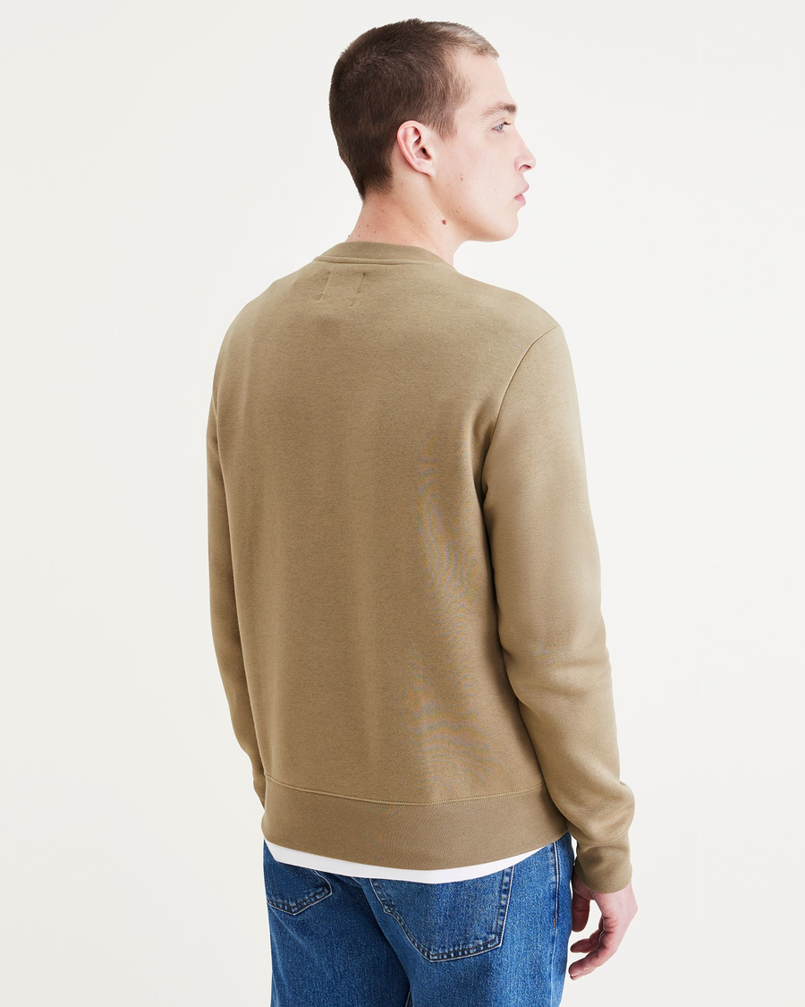 Back view of model wearing Overland Trek Crewneck Sweatshirt, Regular Fit.