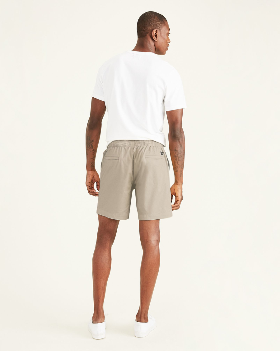 Back view of model wearing Sahara Khaki Playa 7" Shorts.
