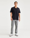 Front view of model wearing Sharkskin Go Chino, Slim Tapered Fit with Airweave.