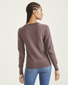 Back view of model wearing Sparrow Crewneck Sweater, Classic Fit.