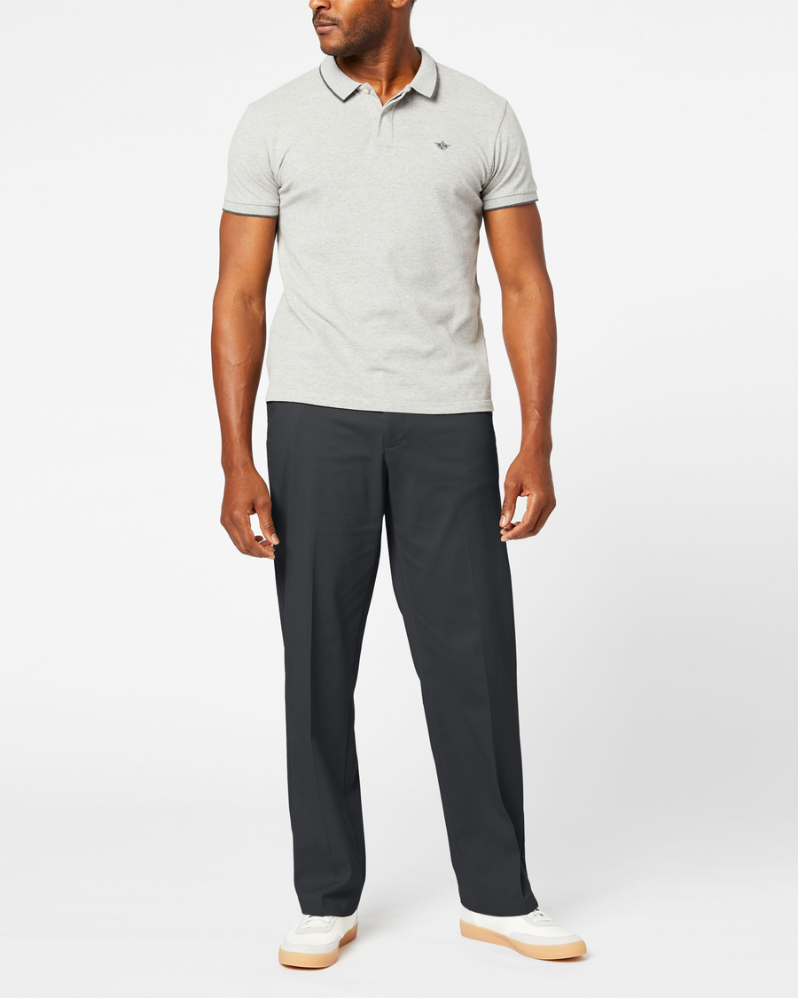 Front view of model wearing Steelhead Comfort Khakis, Relaxed Fit.