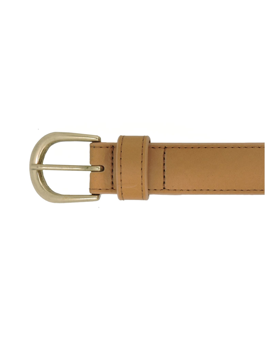 View of  Taupe Refined Classic Belt.