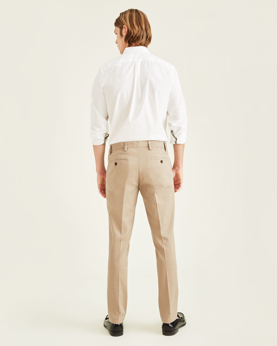 Back view of model wearing Timber Wolf Easy Khakis, Slim Fit.