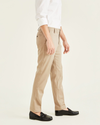 Side view of model wearing Timber Wolf Easy Khakis, Slim Fit.