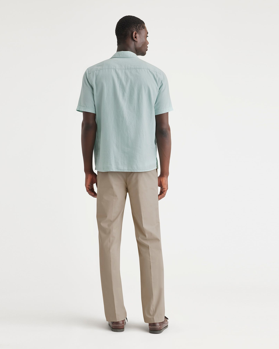 Back view of model wearing Timber Wolf Essential Chinos, Straight Fit.