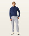Front view of model wearing Sharkskin Go Airweave 5-Pocket, Slim Tapered Fit.