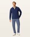 Front view of model wearing Ombre Blue Go Airweave Chino, Straight Fit.