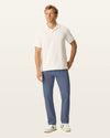 Front view of model wearing Ombre Blue Go Airweave 5-Pocket, Straight Fit.