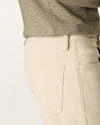 View of model wearing Sahara Khaki Go Airweave 5-Pocket, Straight Fit.