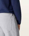 View of model wearing Sharkskin Go Airweave 5-Pocket, Straight Fit.
