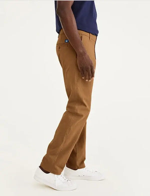 Essentials Heren Standaard Relaxed-Fit Casual Stretch Khaki Essentials Heren Standaard Relaxed-Fit Casual Stretch Khaki