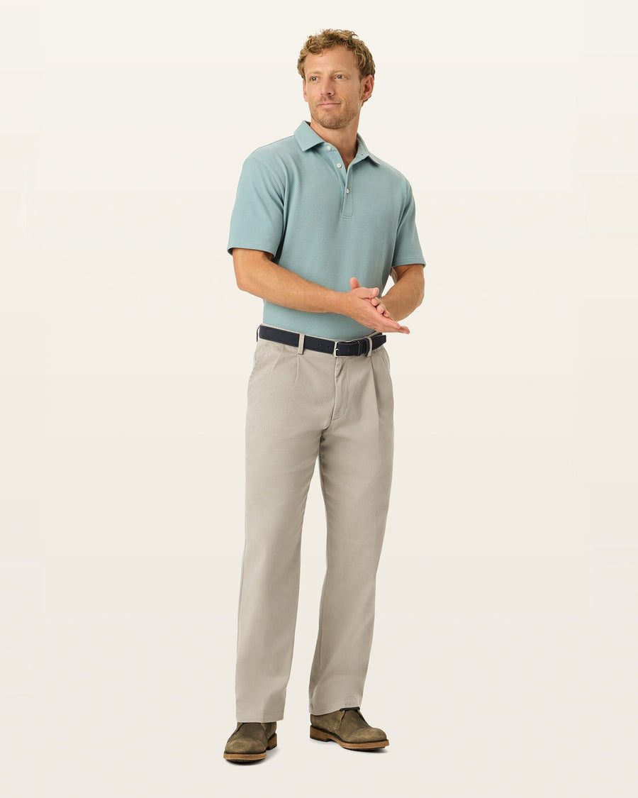 khakis and dress shirt Dockers Men's Easy Classic Pleated Fit Khaki Stretch Pants Terra & Sky Women's or anytime you want MM-Sale Size:38W/34L