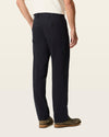Back view of model wearing Navy Easy Khakis, Classic Fit.