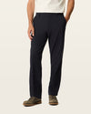 Front view of model wearing Black Easy Khakis, Classic Fit.