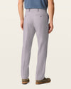 Back view of model wearing Burma Grey Easy Khakis, Classic Fit.
