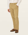 Side view of model wearing New British Khaki Workday Khakis, Slim Fit.
