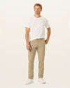 Front view of model wearing Timber Wolf Easy Khakis, Slim Fit.