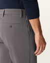 View of model wearing Storm Workday Khakis, Straight Fit.