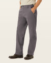 View of model wearing Storm Workday Khakis, Classic Fit.