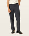 View of model wearing Black Workday Khakis, Classic Fit.
