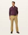 Front view of model wearing New British Khaki Signature Khakis, Straight Fit.