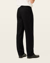 Back view of model wearing Beautiful Black Signature Iron Free Khakis, Classic Fit with Stain Defender®.