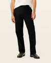 View of model wearing Beautiful Black Signature Iron Free Khakis, Classic Fit with Stain Defender®.