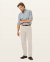 Front view of model wearing Cloud Signature Iron Free Khakis, Classic Fit with Stain Defender®.