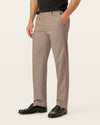 Side view of model wearing Timber Wolf Signature Iron Free Khakis, Straight Fit with Stain Defender®.