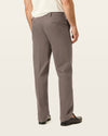 Back view of model wearing Dark Pebble Signature Iron Free Khakis, Straight Fit with Stain Defender®.